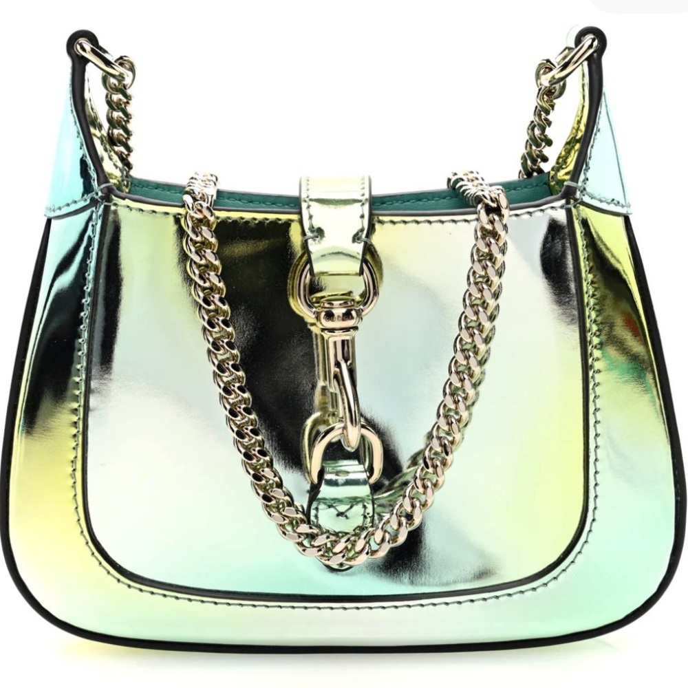 Gucci Gold Mirrored Jackie Notte Bag - Picture 2 of 4